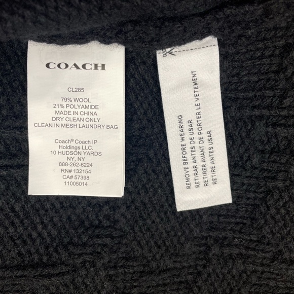 NWT Coach Signature Knit Poncho (K-1) - Picture 15 of 15